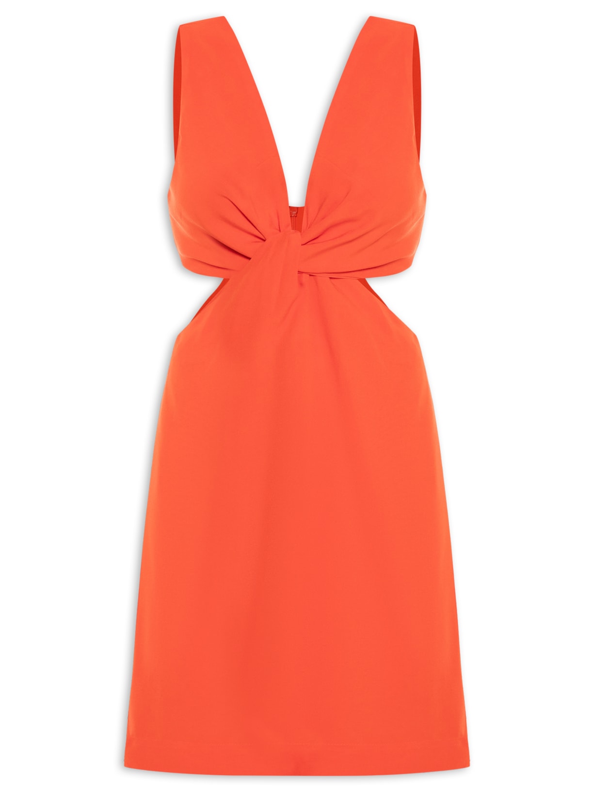 Vestido Curto Busto Torcido - Vermelho