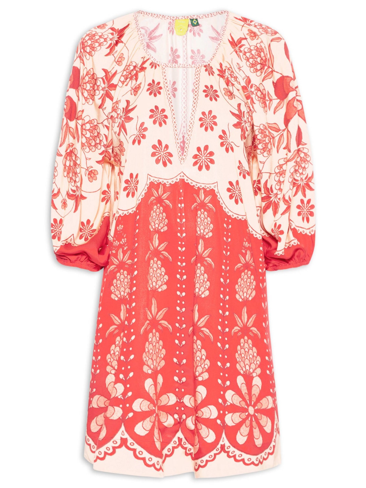 Vestido Curto Caetana Vermelho  Farm