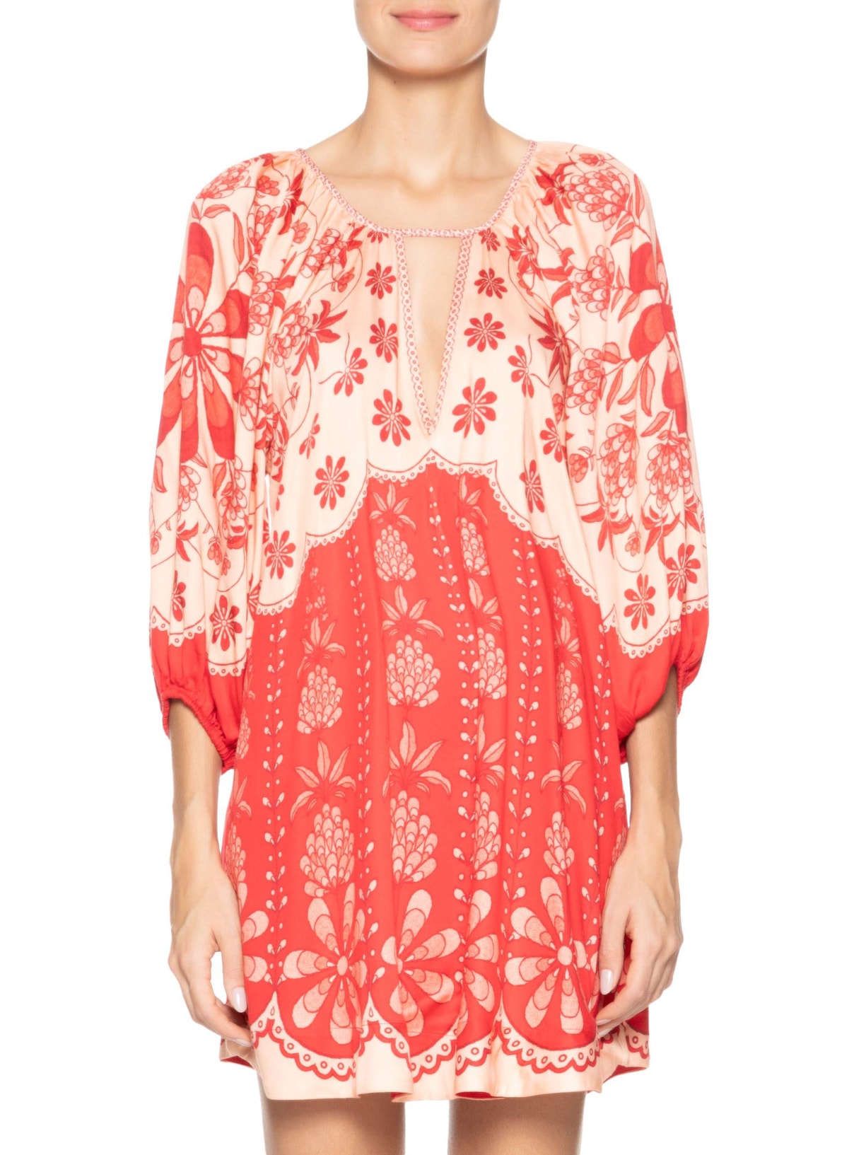 Vestido Curto Caetana Vermelho  Farm