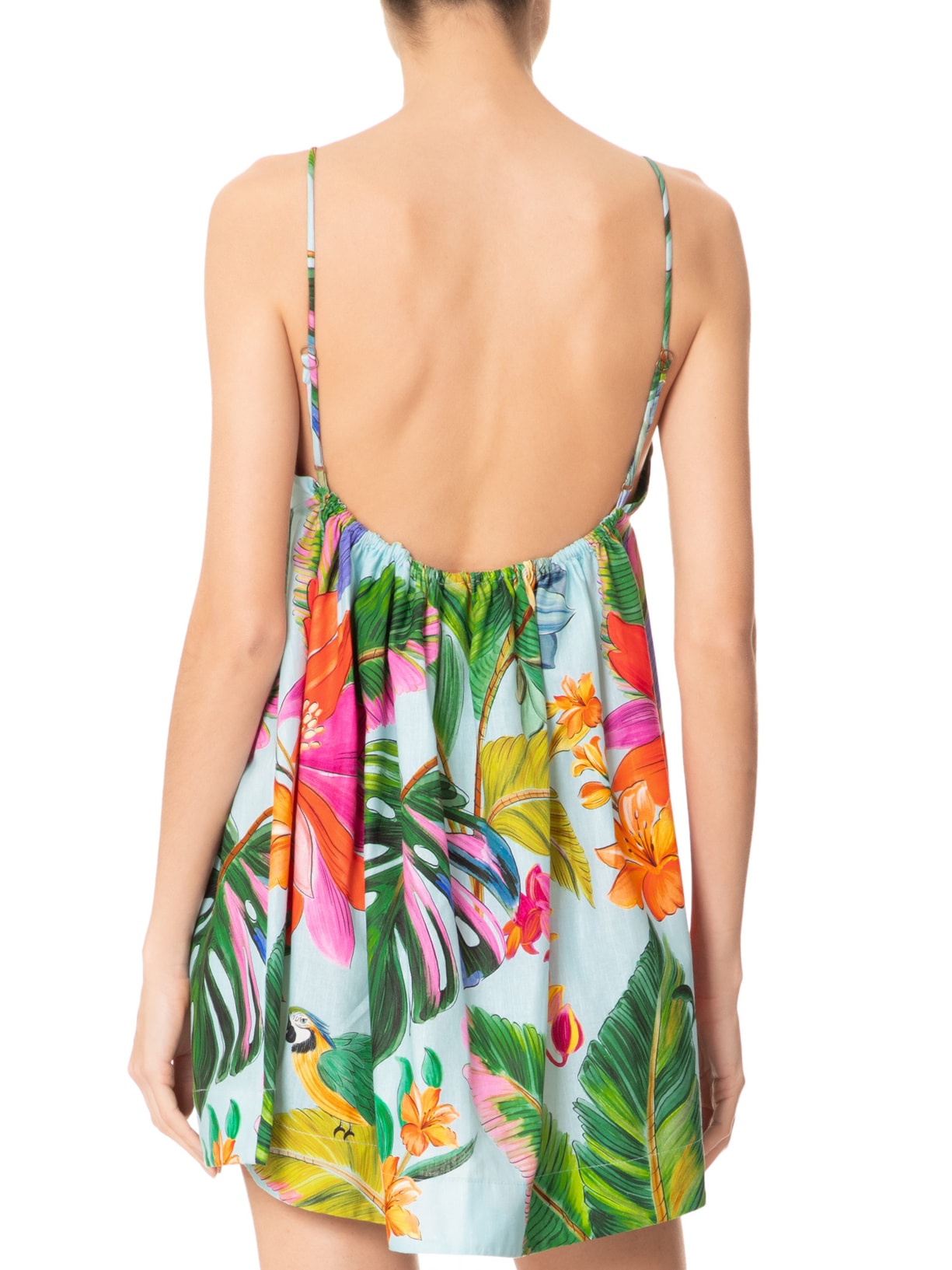 Vestido Curto Canto dos Pássaros Azul Farm