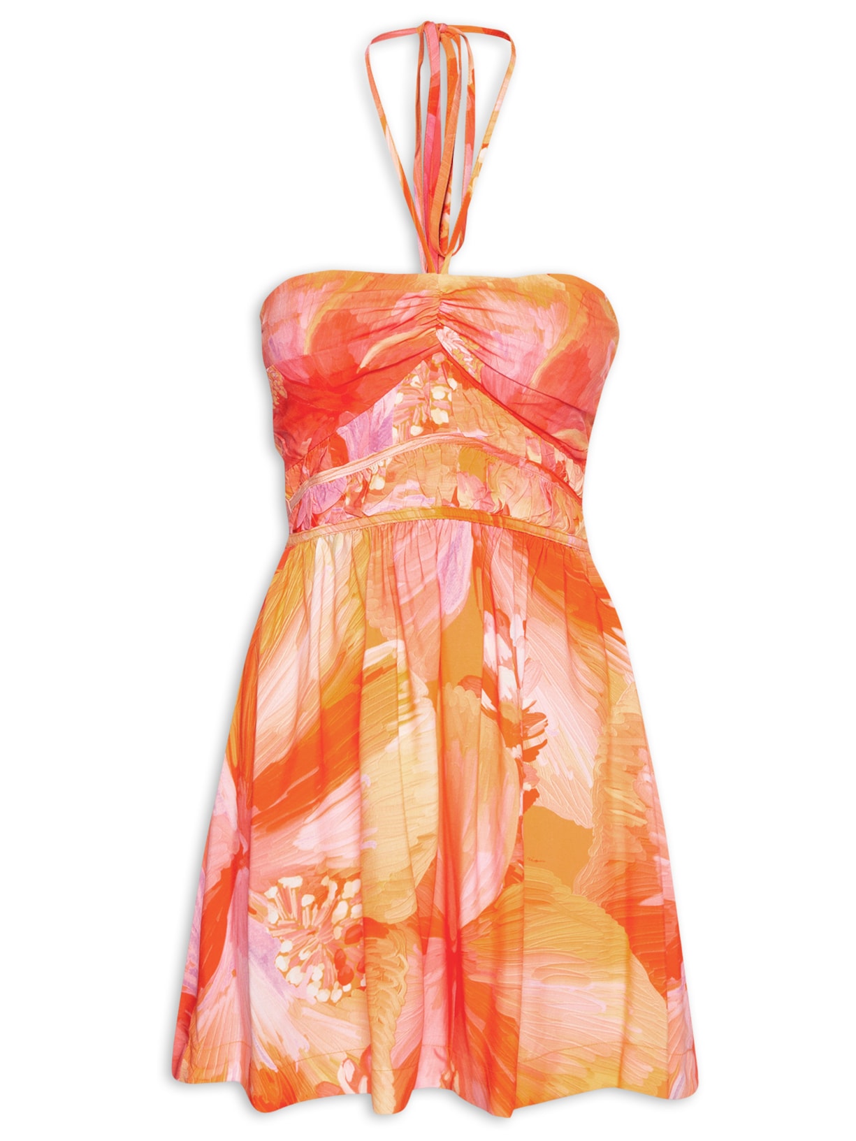 Vestido Curto Caribe - Laranja