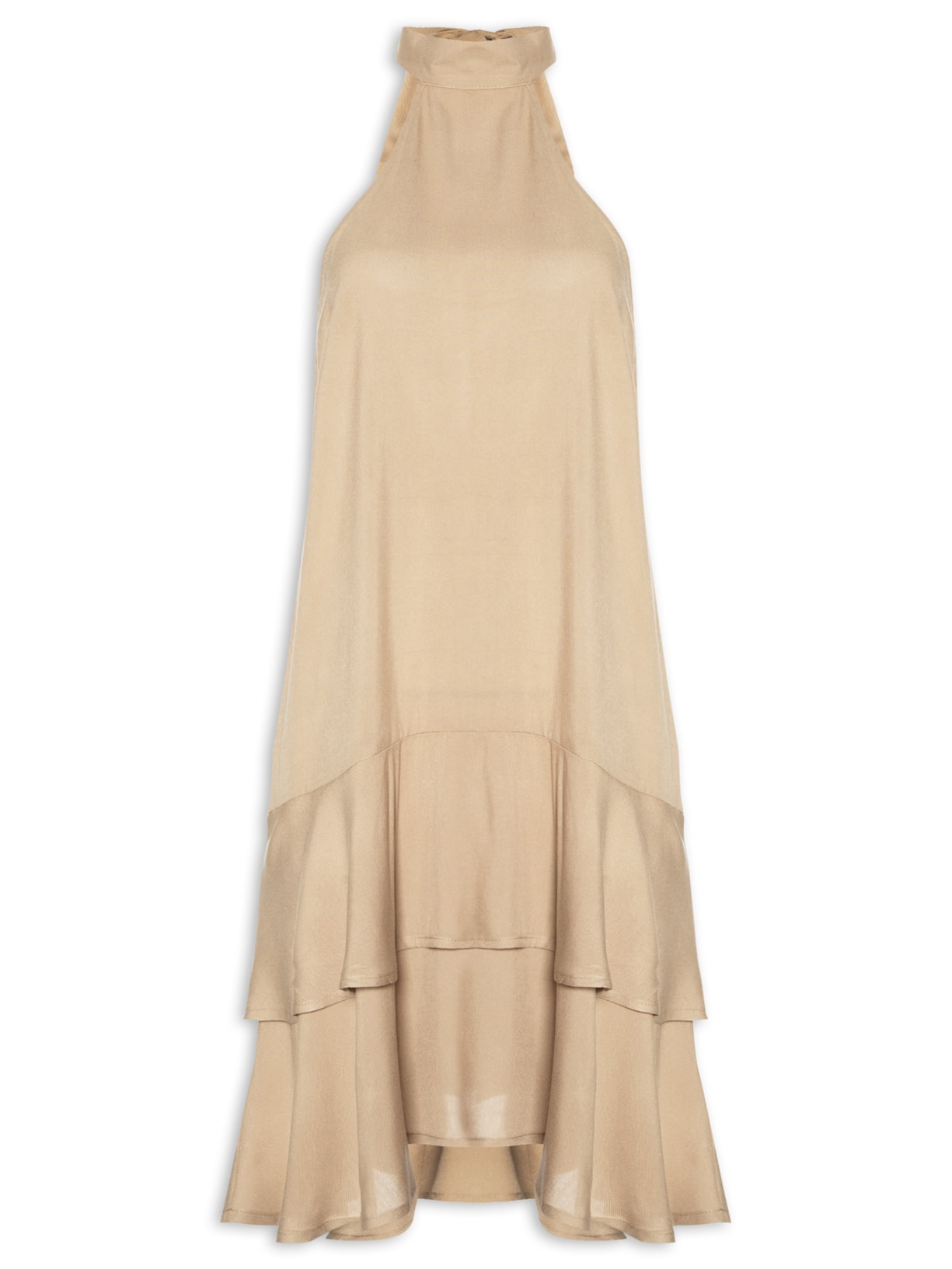 Vestido Curto Cava Americana - Bege