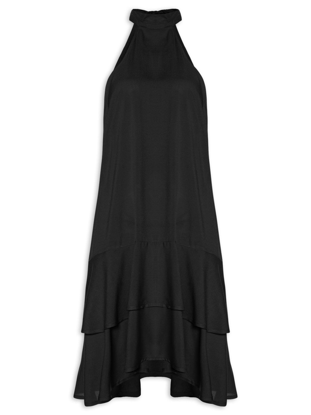 Vestido Curto Cava Americana - Preto