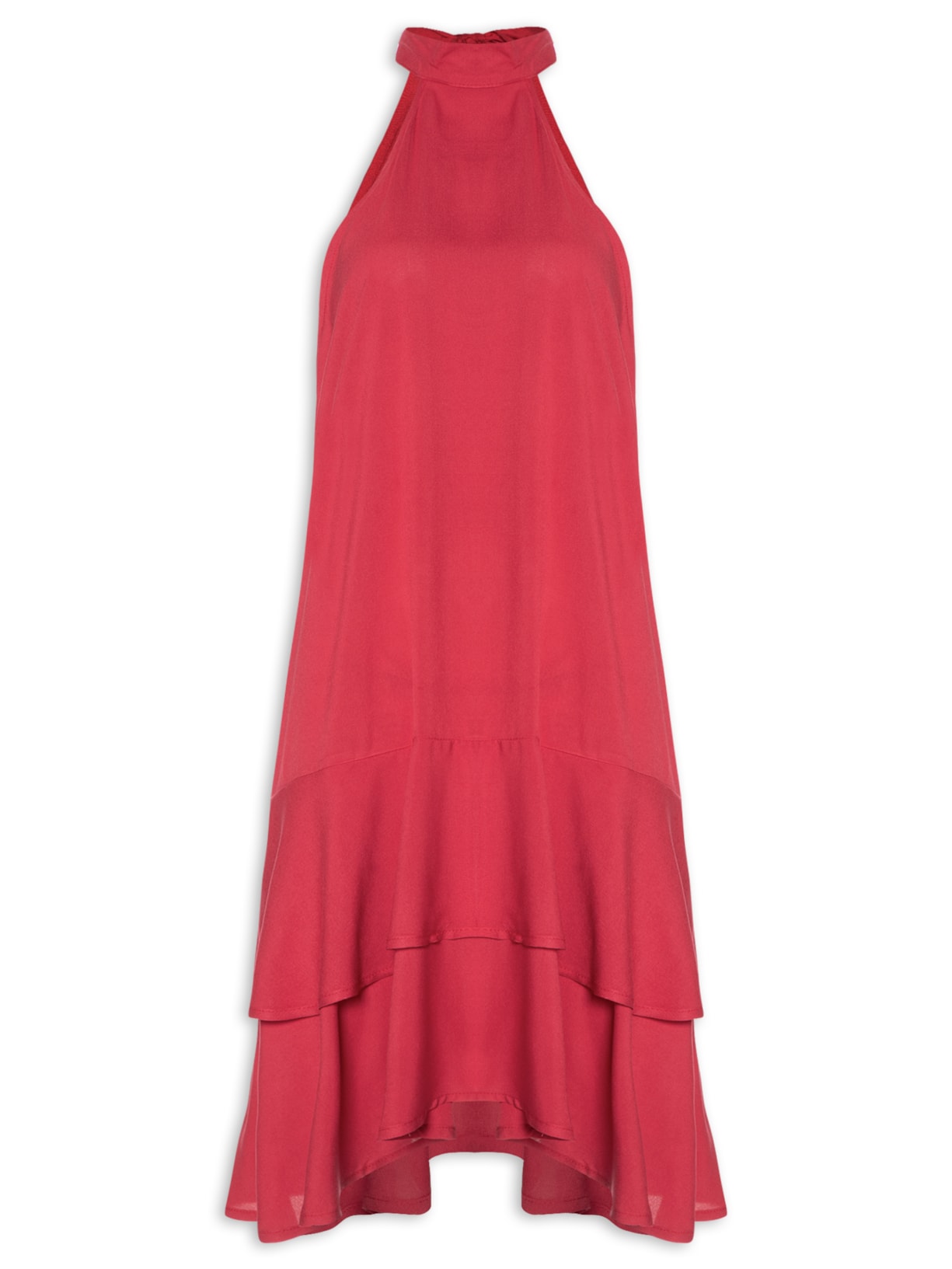 Vestido Curto Cava Americana - Vermelho