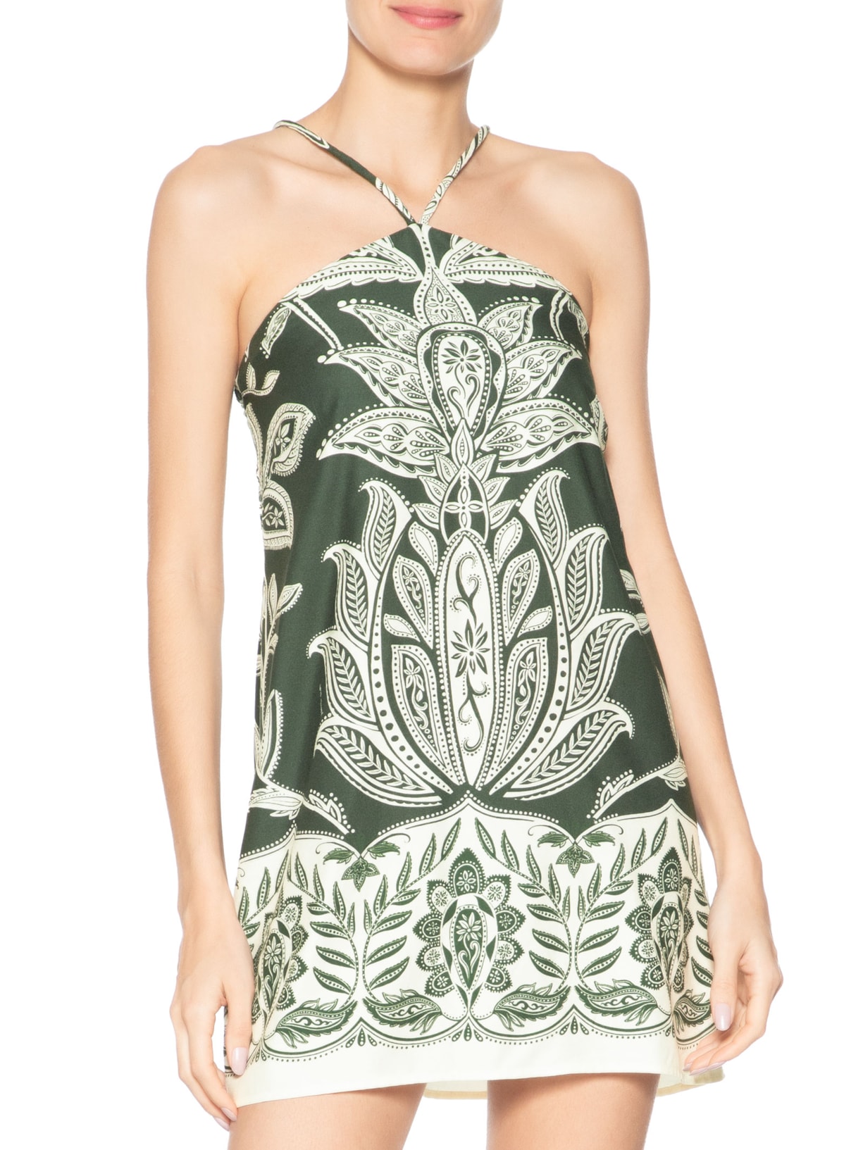 Vestido Curto Céu De Arara Verde Farm