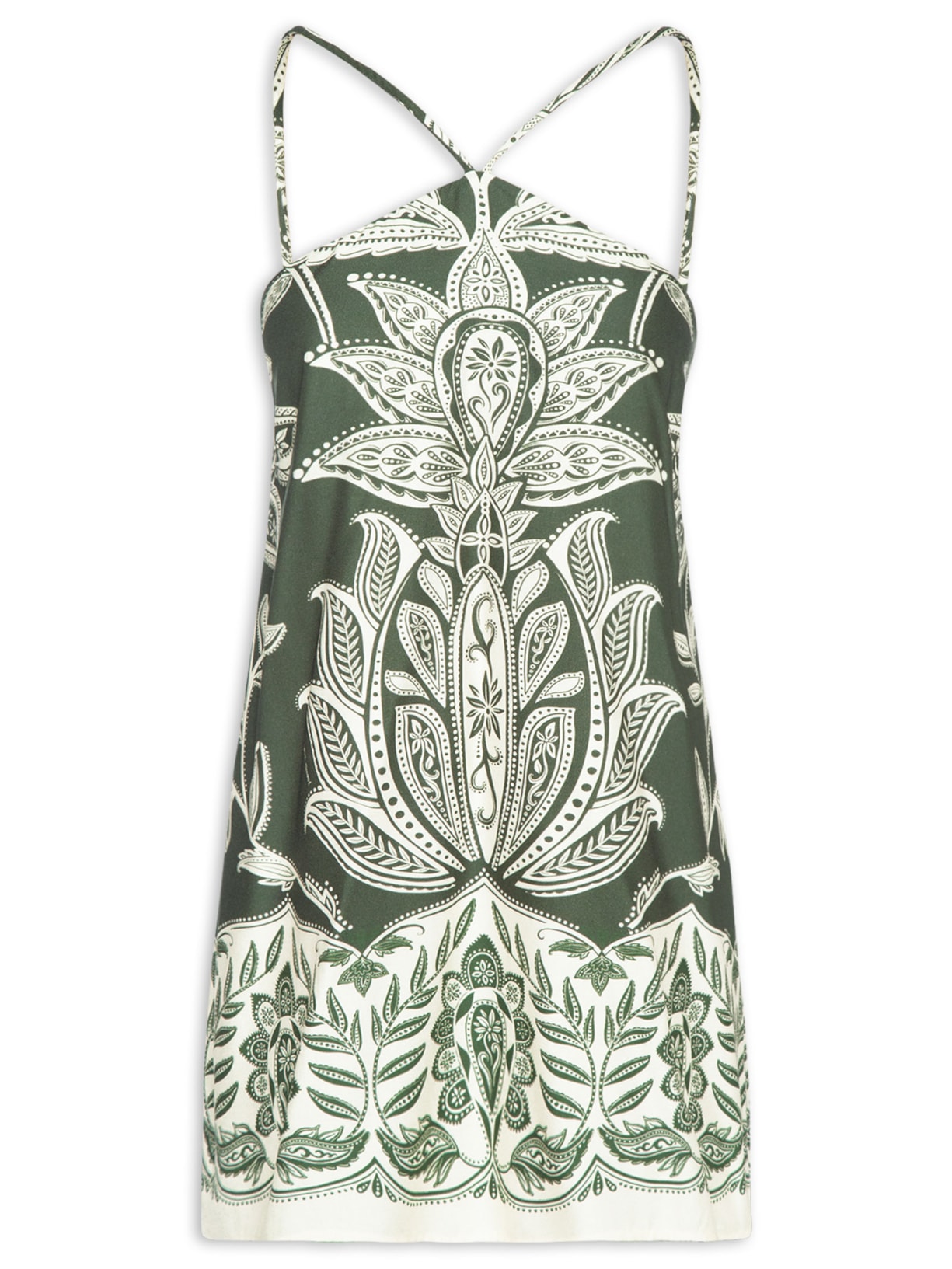 Vestido Curto Céu De Arara Verde Farm