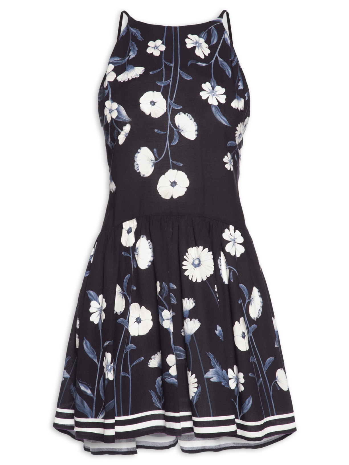 Vestido Curto Ciana Preto Farm