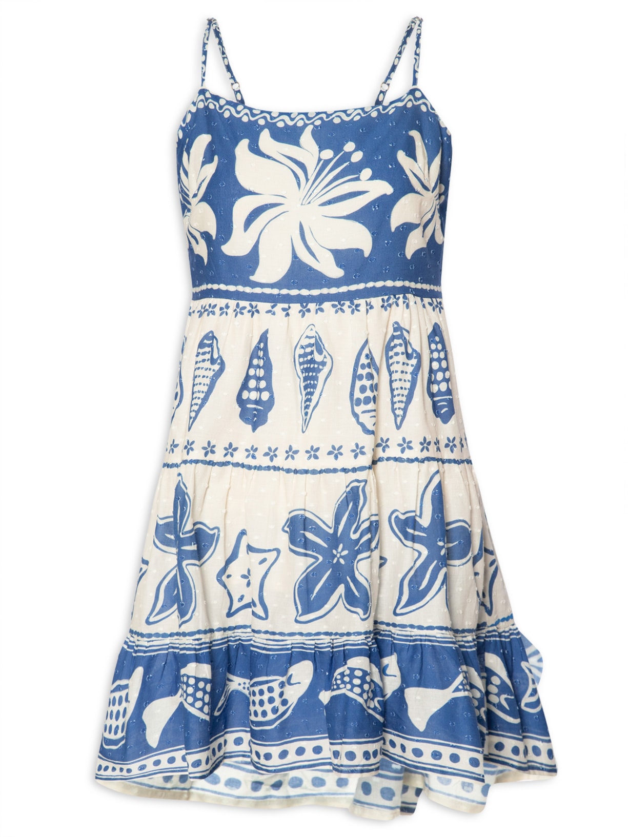 Vestido Curto Ciranda Do Mar - Azul