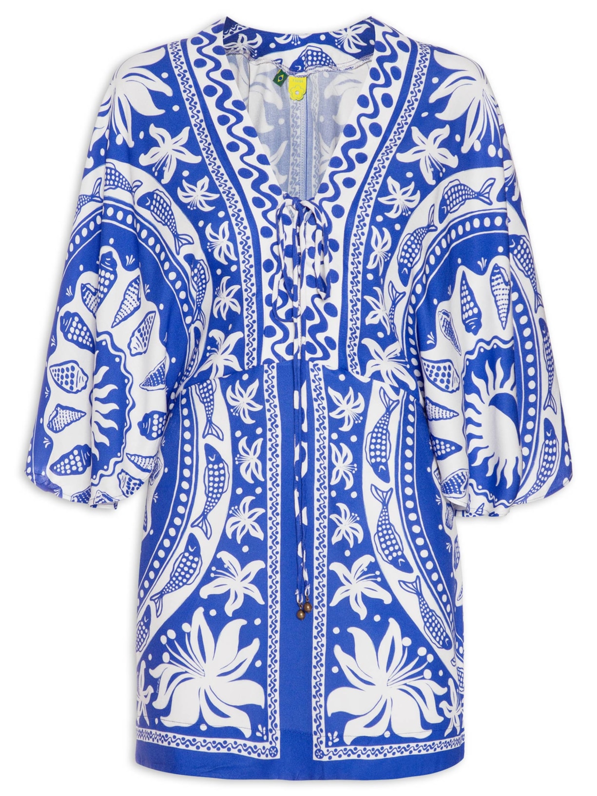 Vestido Curto Ciranda Do Mar - Azul