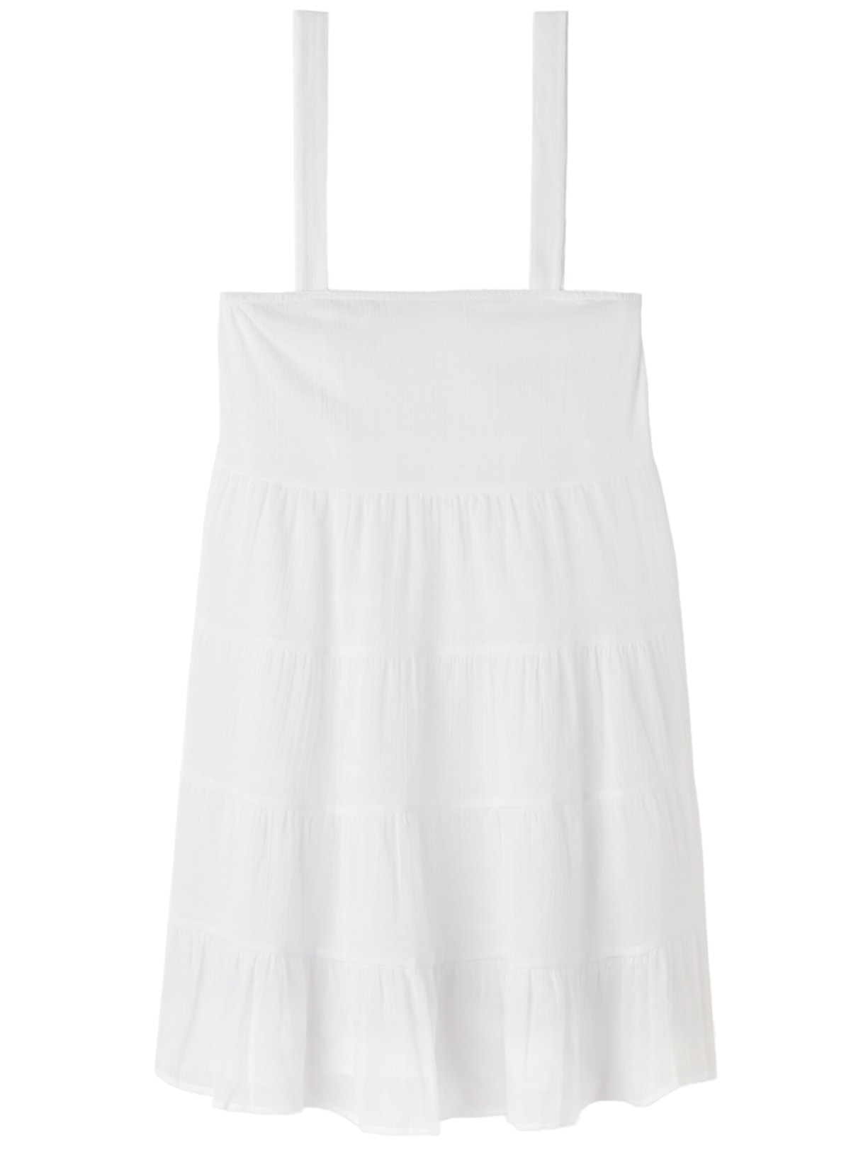 Vestido Curto Com Babados - Branco