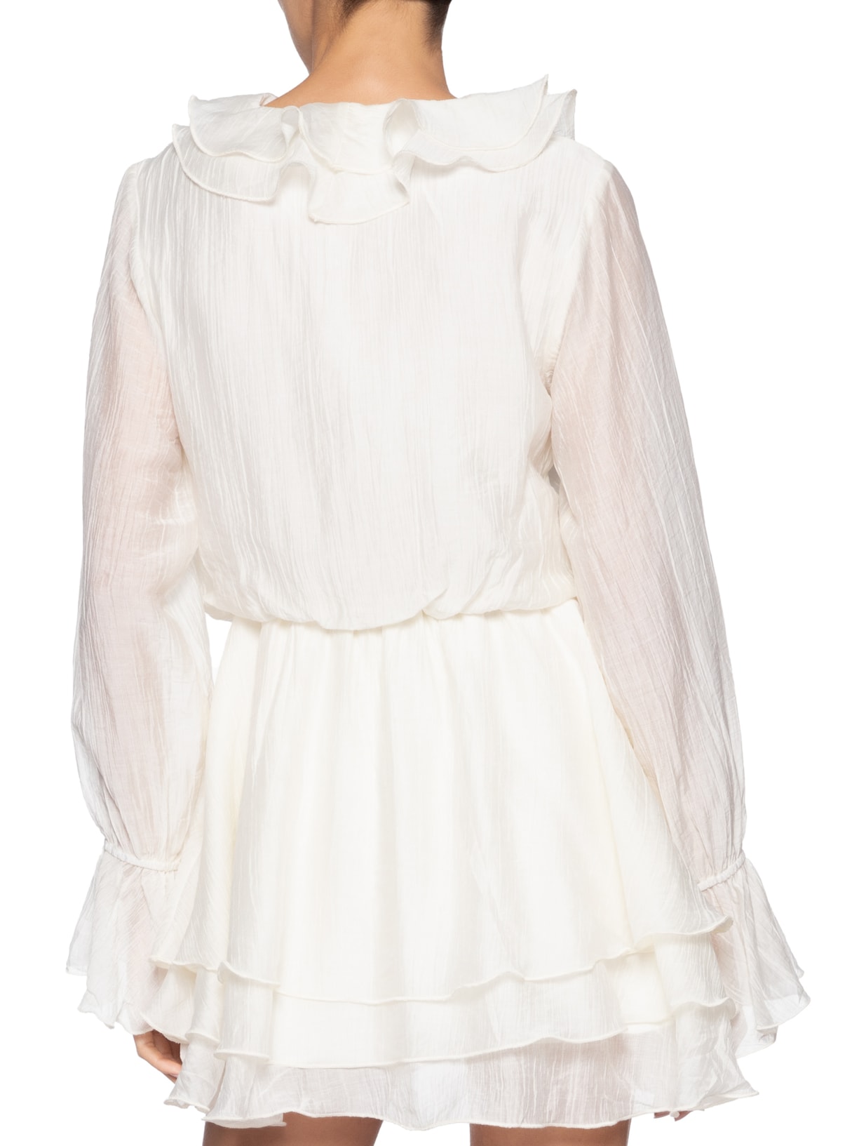 Vestido Curto com Babados – Off White Market 33