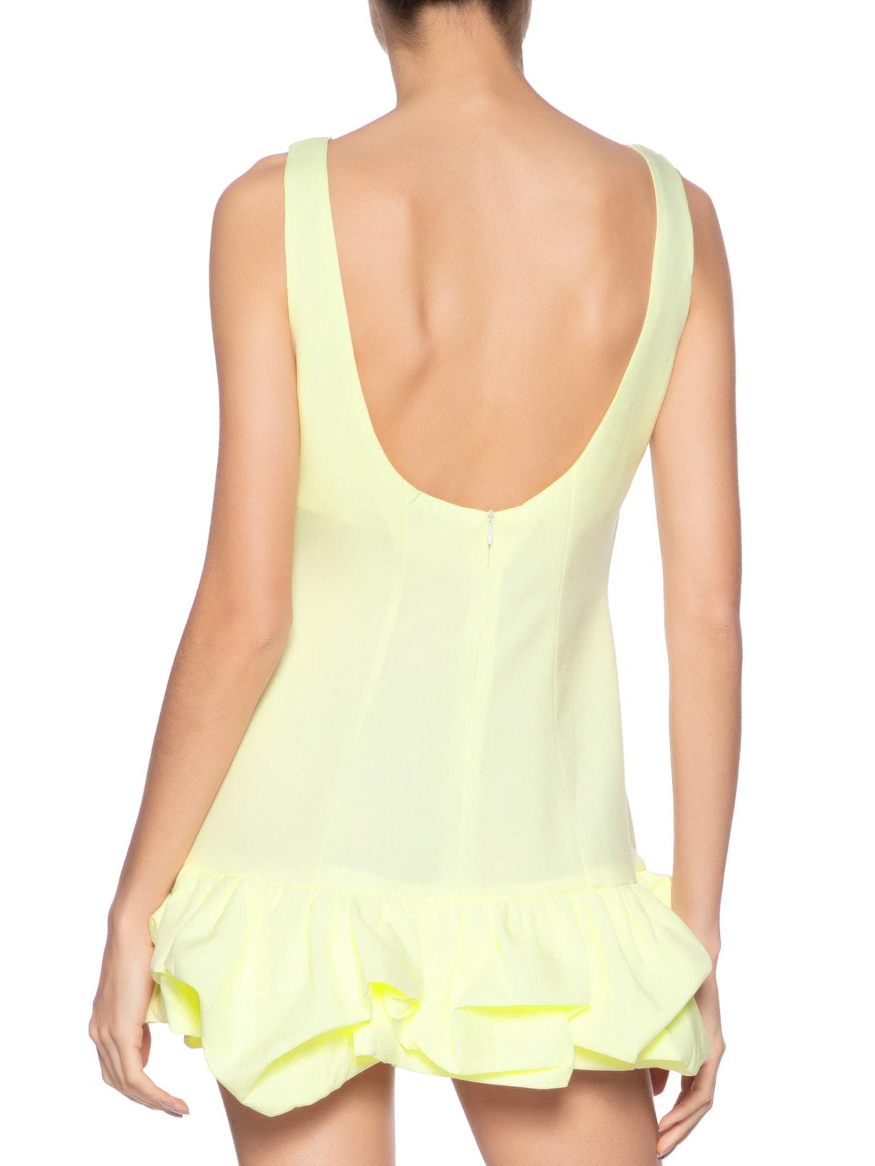 Vestido Curto Com Barra Balonê Amarelo Market 33