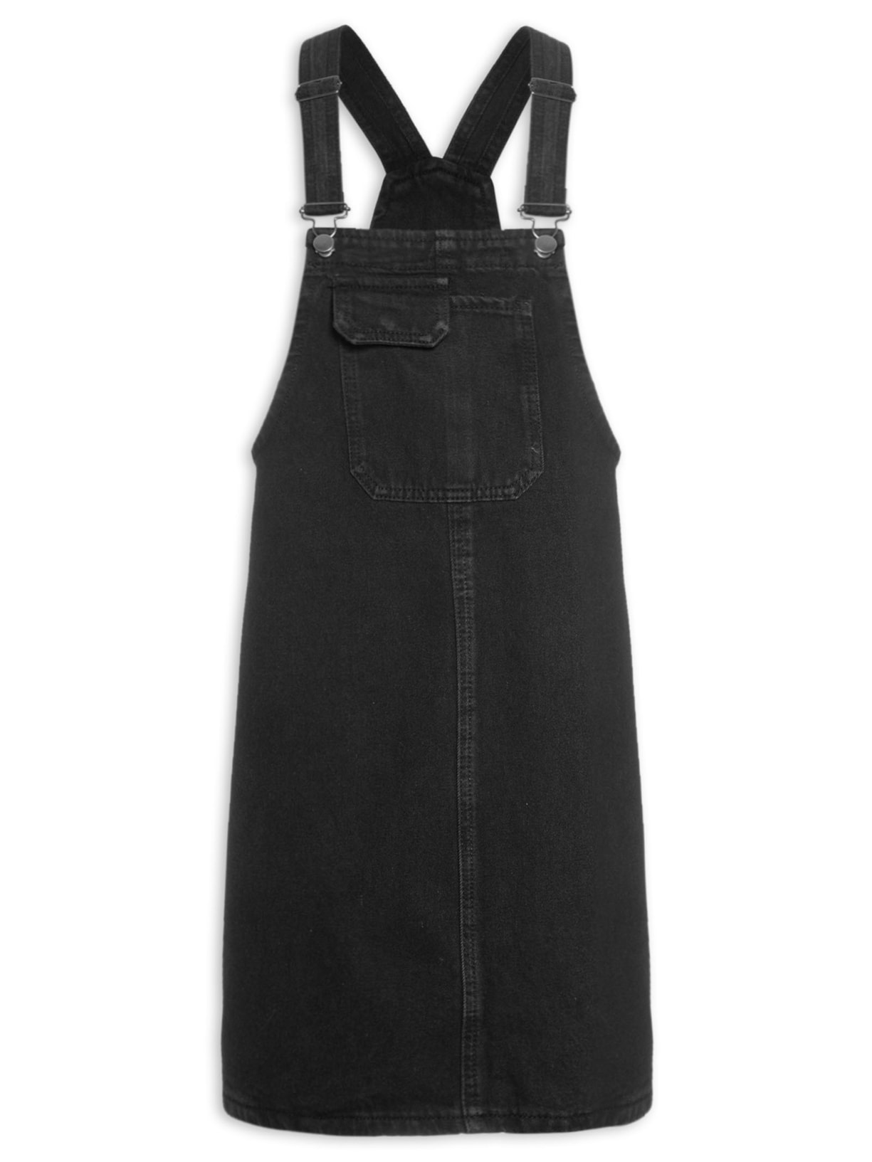 Vestido Curto Com Bolso Frontal - Preto