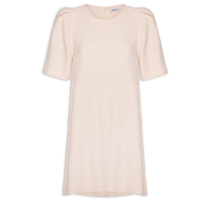 Vestido Curto Com Bolsos Laterais - Amarelo 