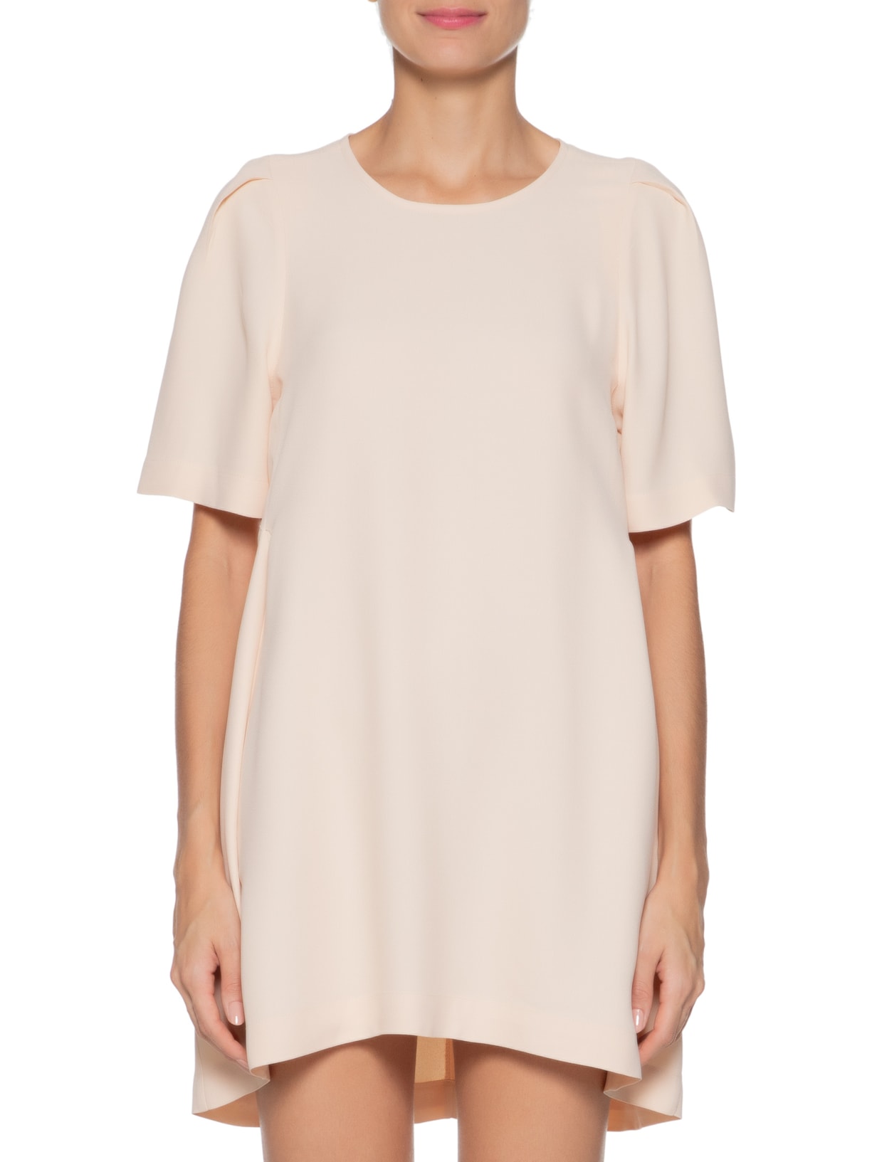 Vestido Curto Com Bolsos Laterais Amarelo  Basiq