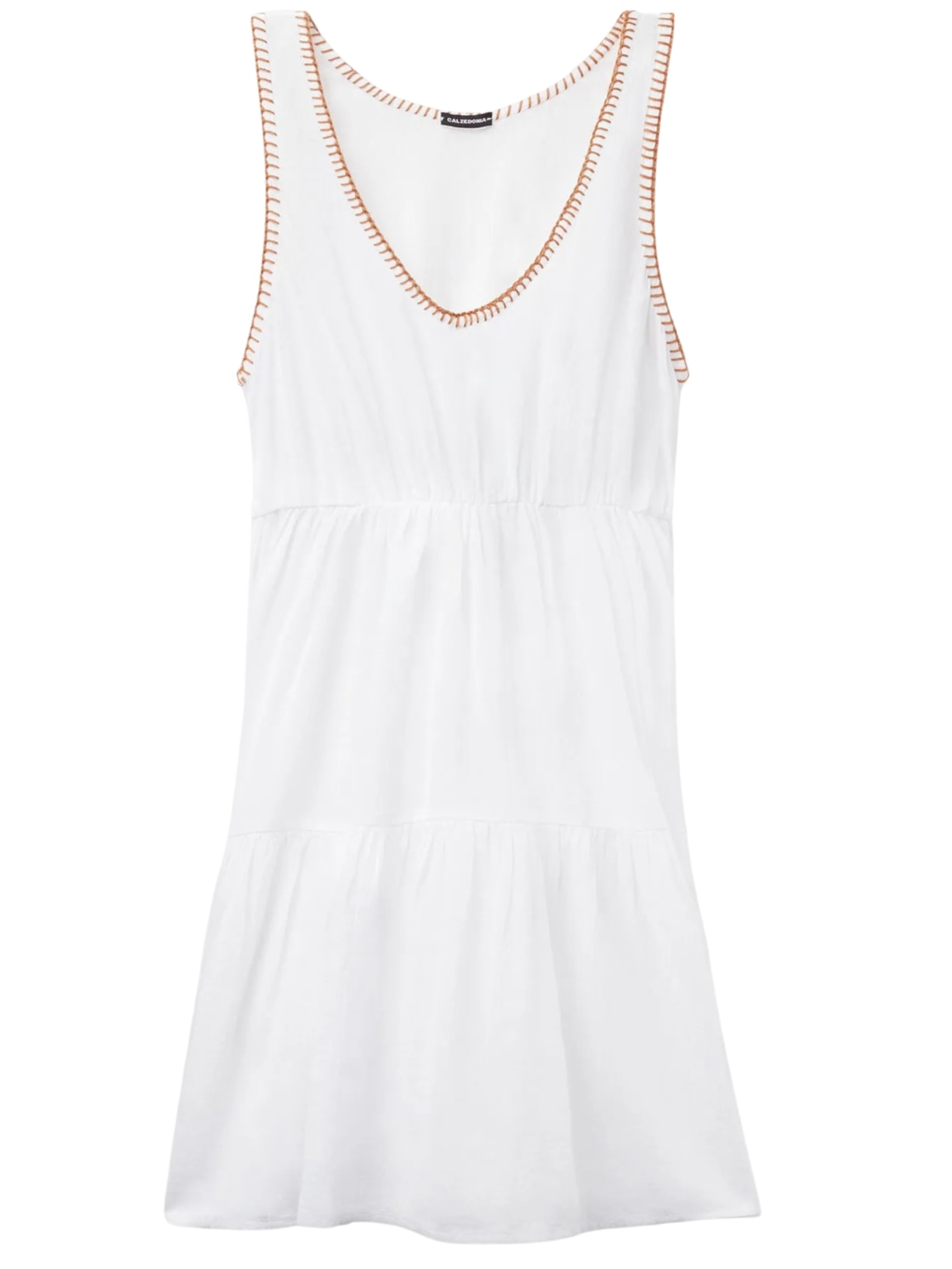 Vestido Curto Com Bordados Branco Calzedonia