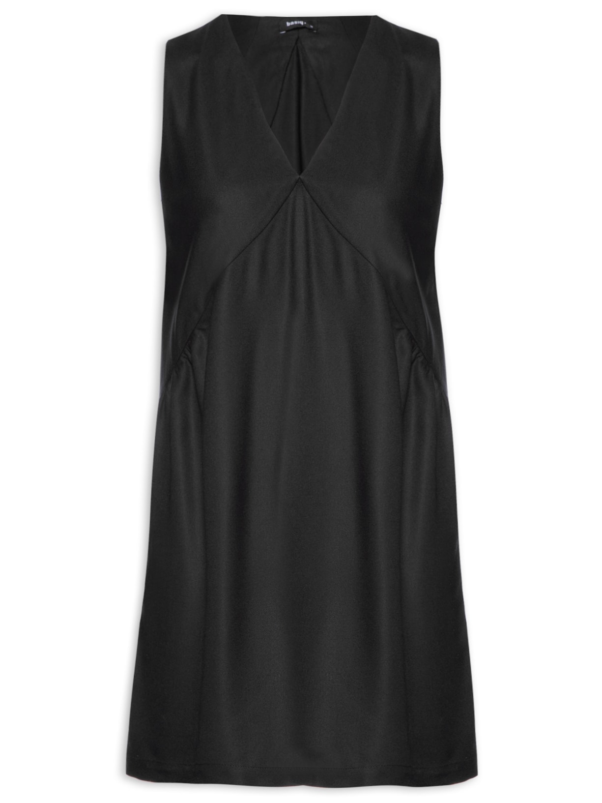 Vestido Curto Com Recorte No Busto - Preto