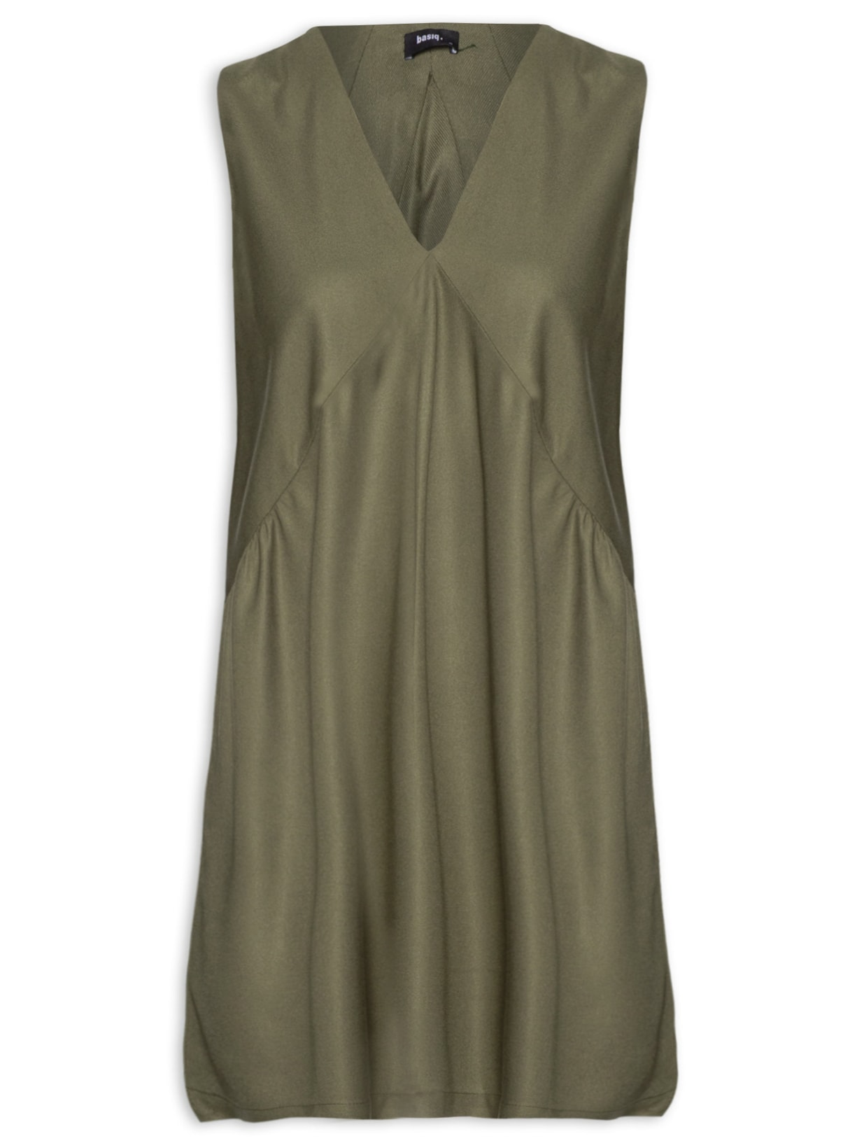 Vestido Curto Com Recorte No Busto - Verde