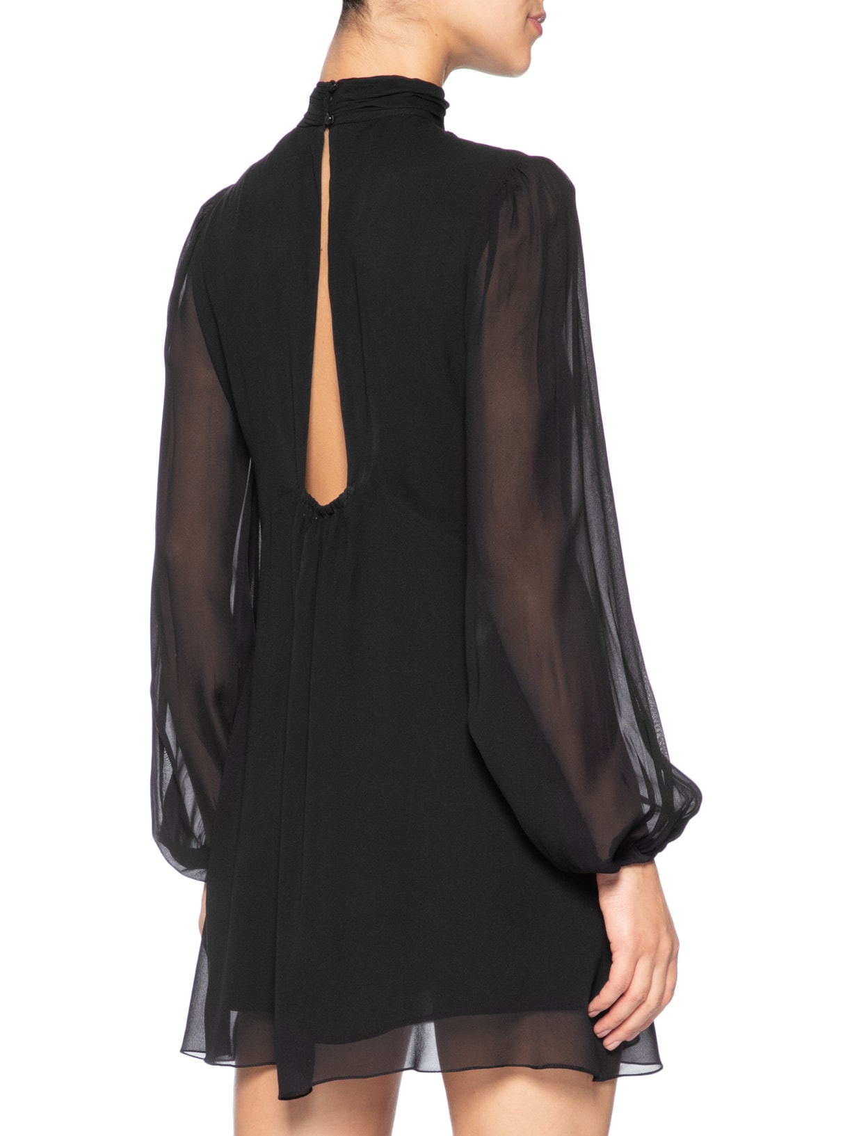 Vestido Curto Com Renda Preto Animale