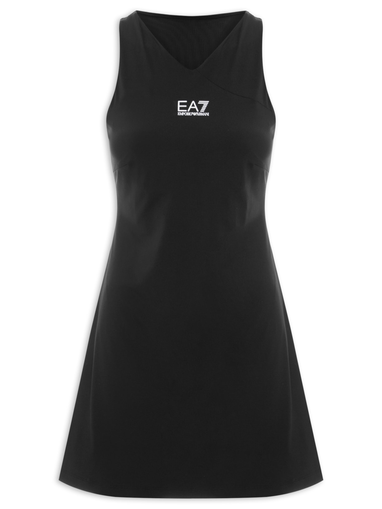 Vestido Curto Com Short Tennis Pro Ventus7 Preto Ea7 Emporio Armani