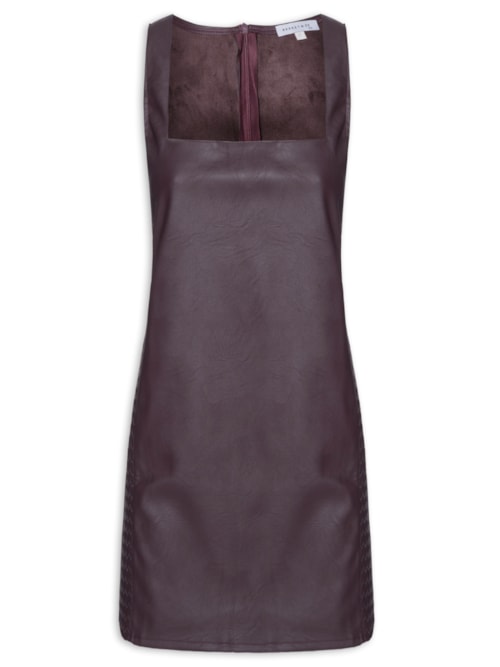 Vestido Curto com Trançado nas Laterais - Roxo