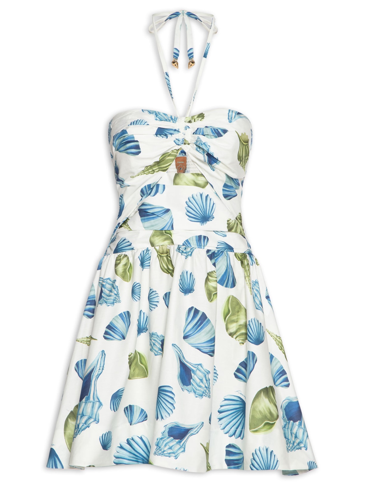 Vestido Curto Concha Litoral - Branco