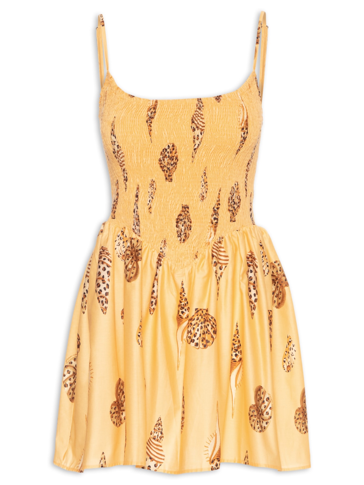 Vestido Curto Concha Pintada - Laranja