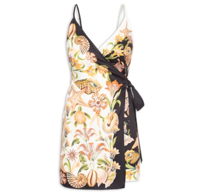 Vestido Curto Concha Surreal - Branco