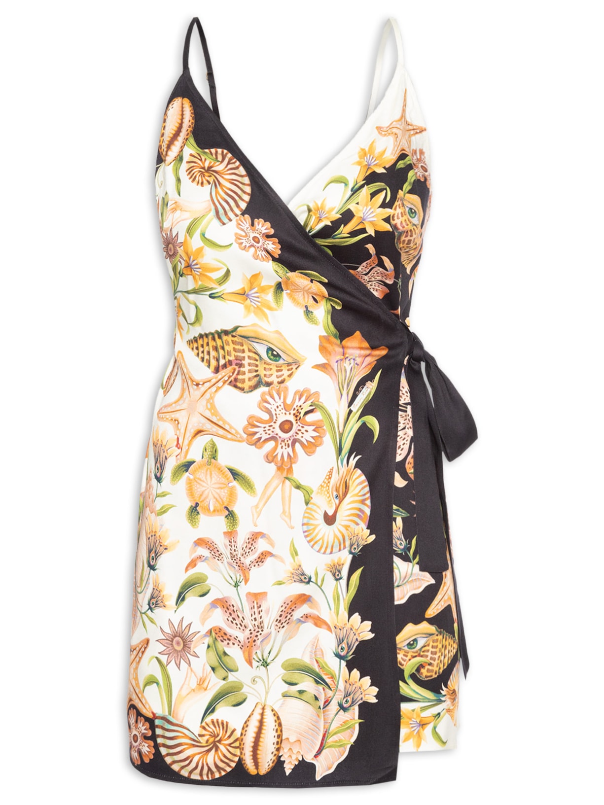 Vestido Curto Concha Surreal - Branco