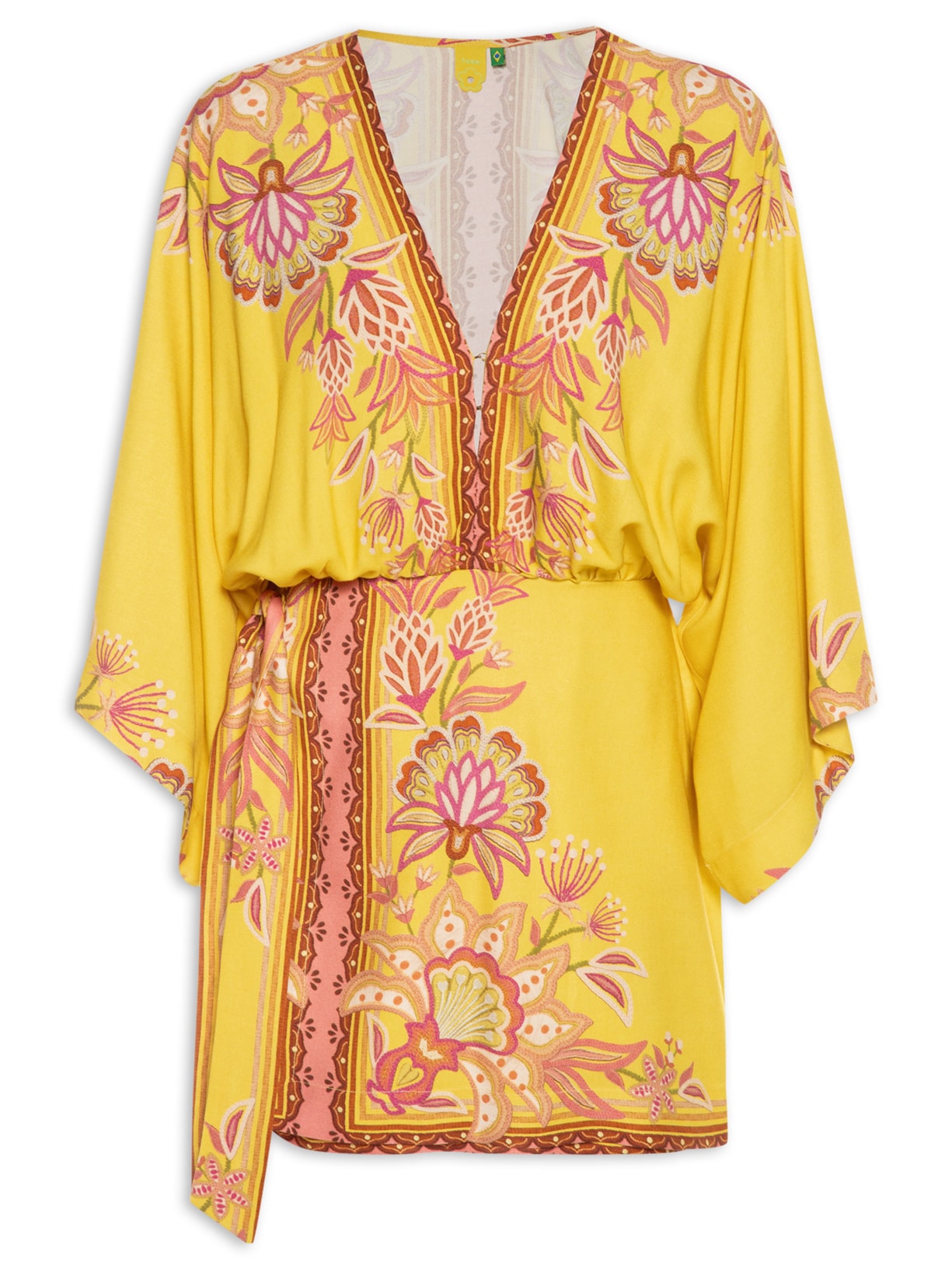 Vestido Curto Cornely Lenço - Amarelo