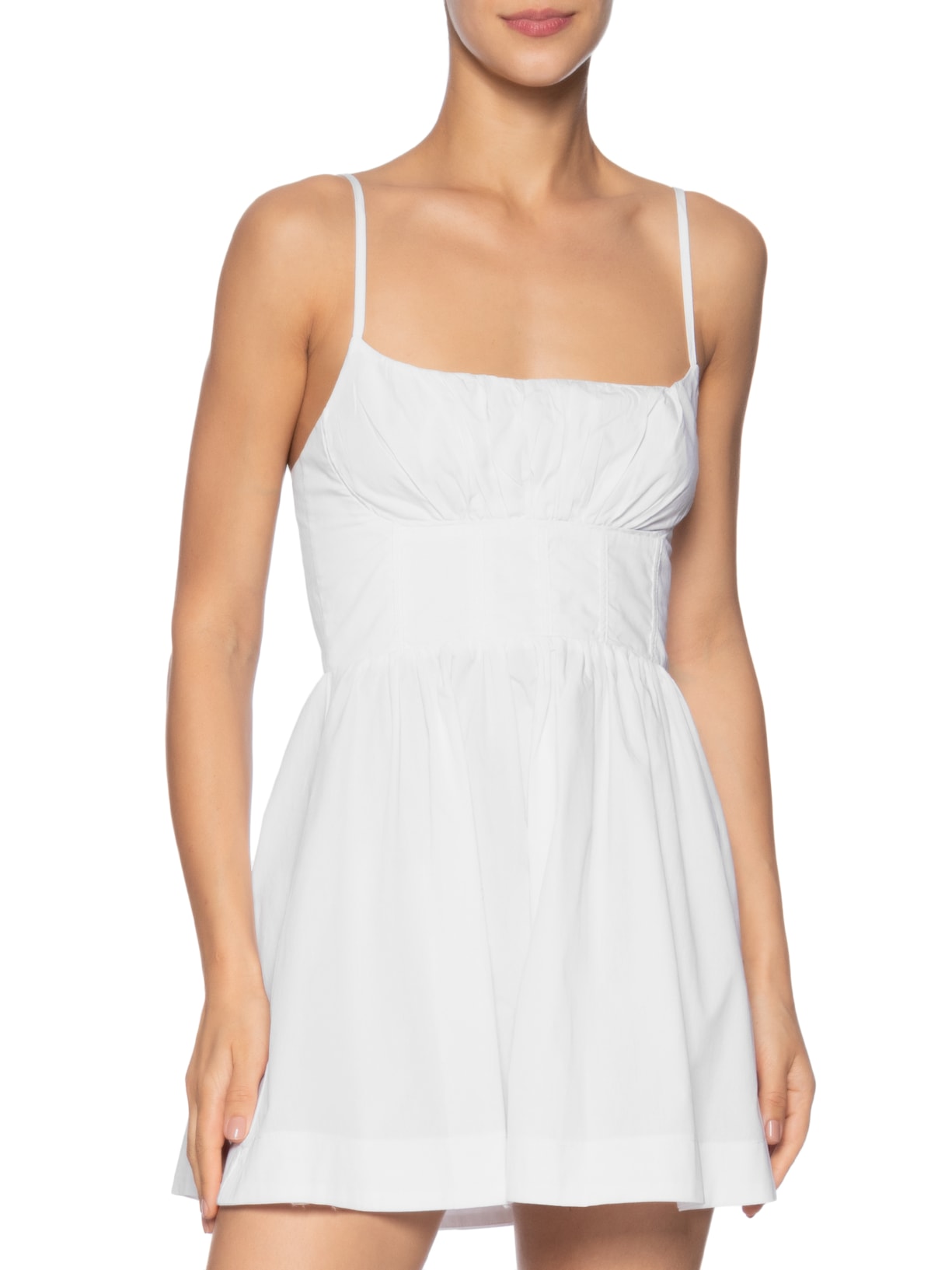 Vestido Curto Corselet Branco Farm