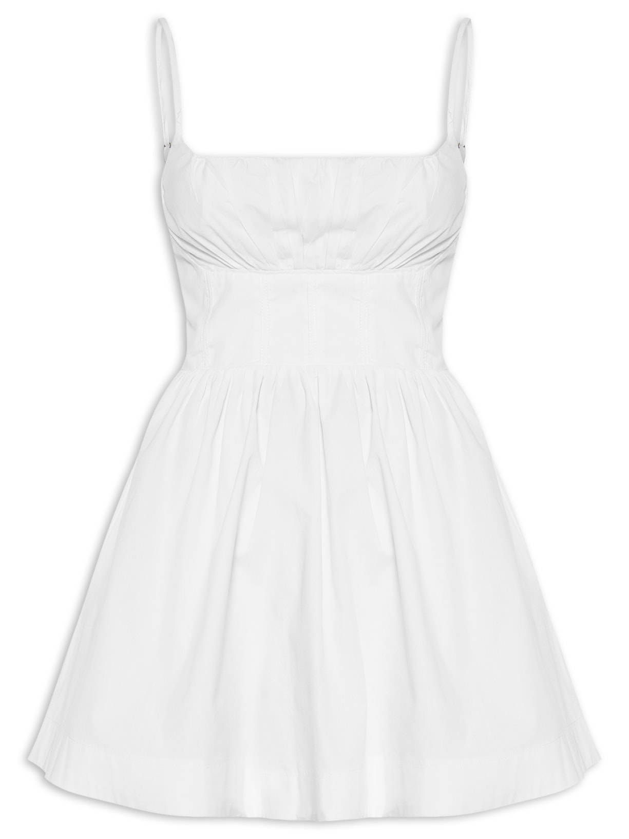 Vestido Curto Corselet Branco Farm