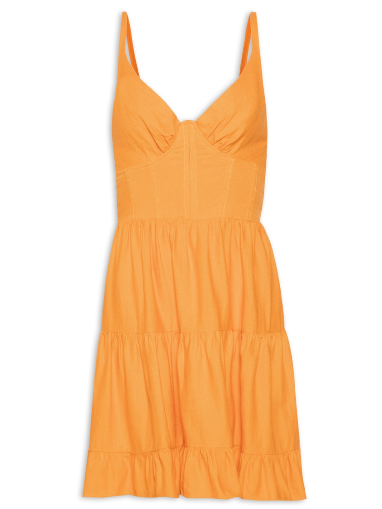 Vestido Curto Corselet - Laranja