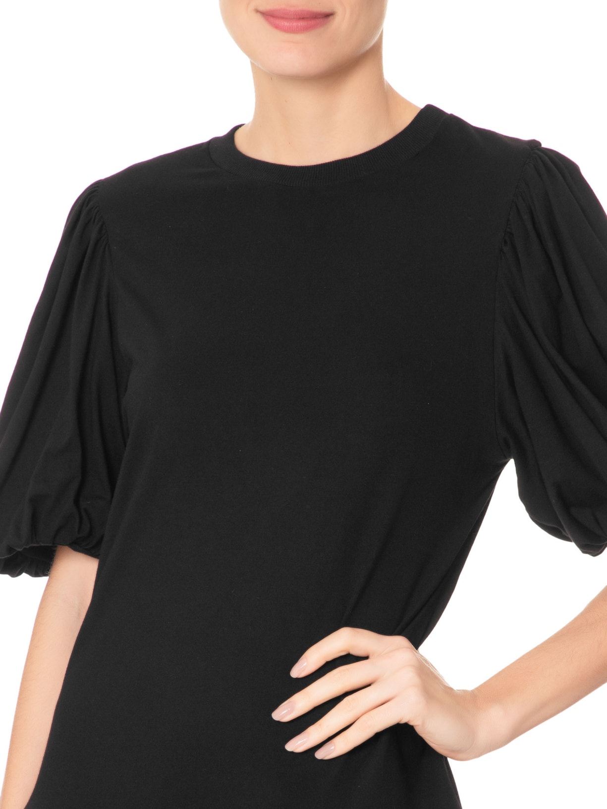 Vestido Curto Corte Cintura Preto Farm