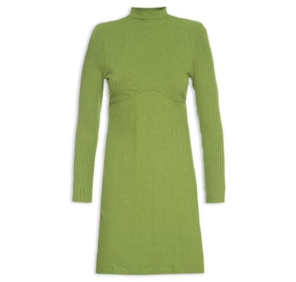 Vestido Curto Costas Rib - Verde 