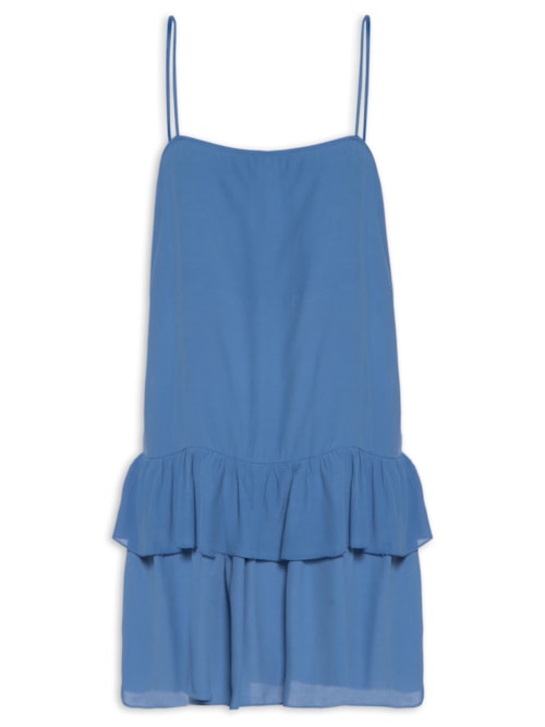 Vestido Curto Crepe Marias - Azul