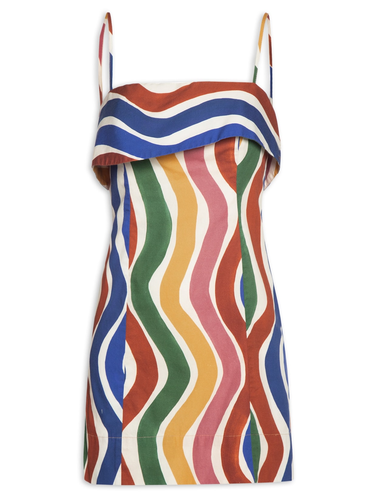 Vestido Curto Dança De Listra - Bege