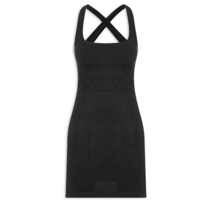 Vestido Curto Decote Costas - Preto
