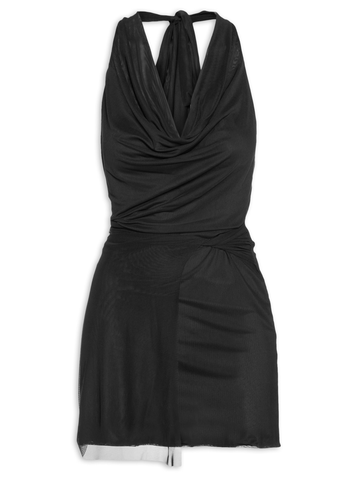 Vestido Curto Decote Degagê Preto Farm