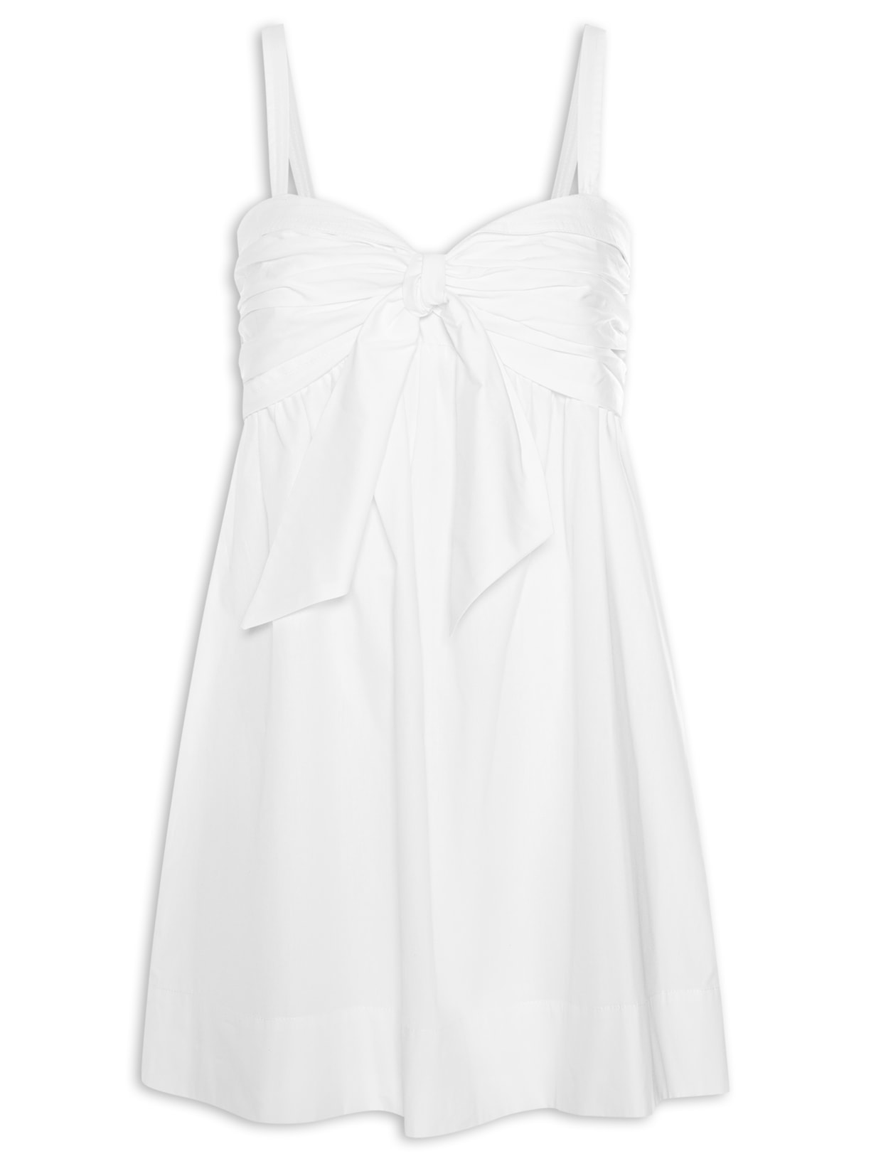 Vestido Curto Decote Laço - Branco