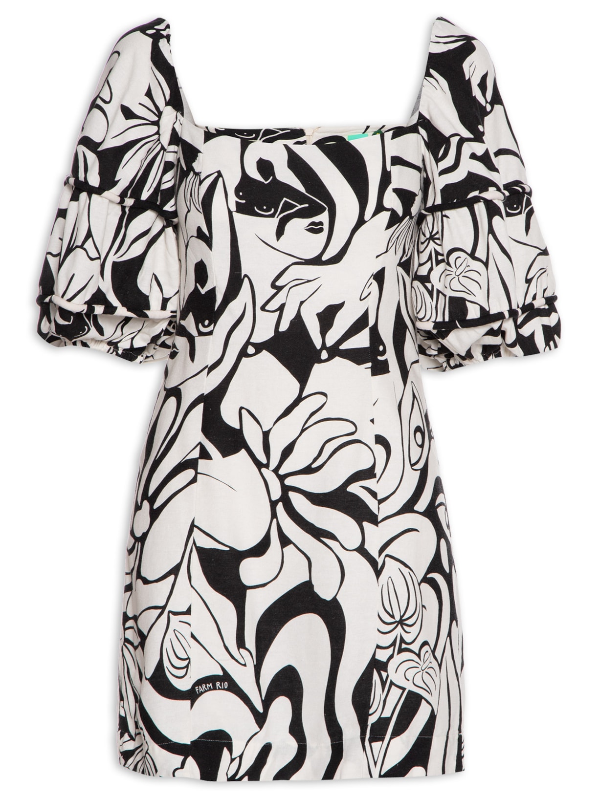 Vestido Curto Delicadeza Surreal - Branco