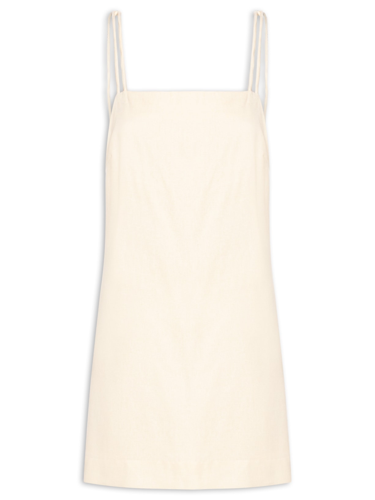 Vestido Curto Detalhe Alça - Off White