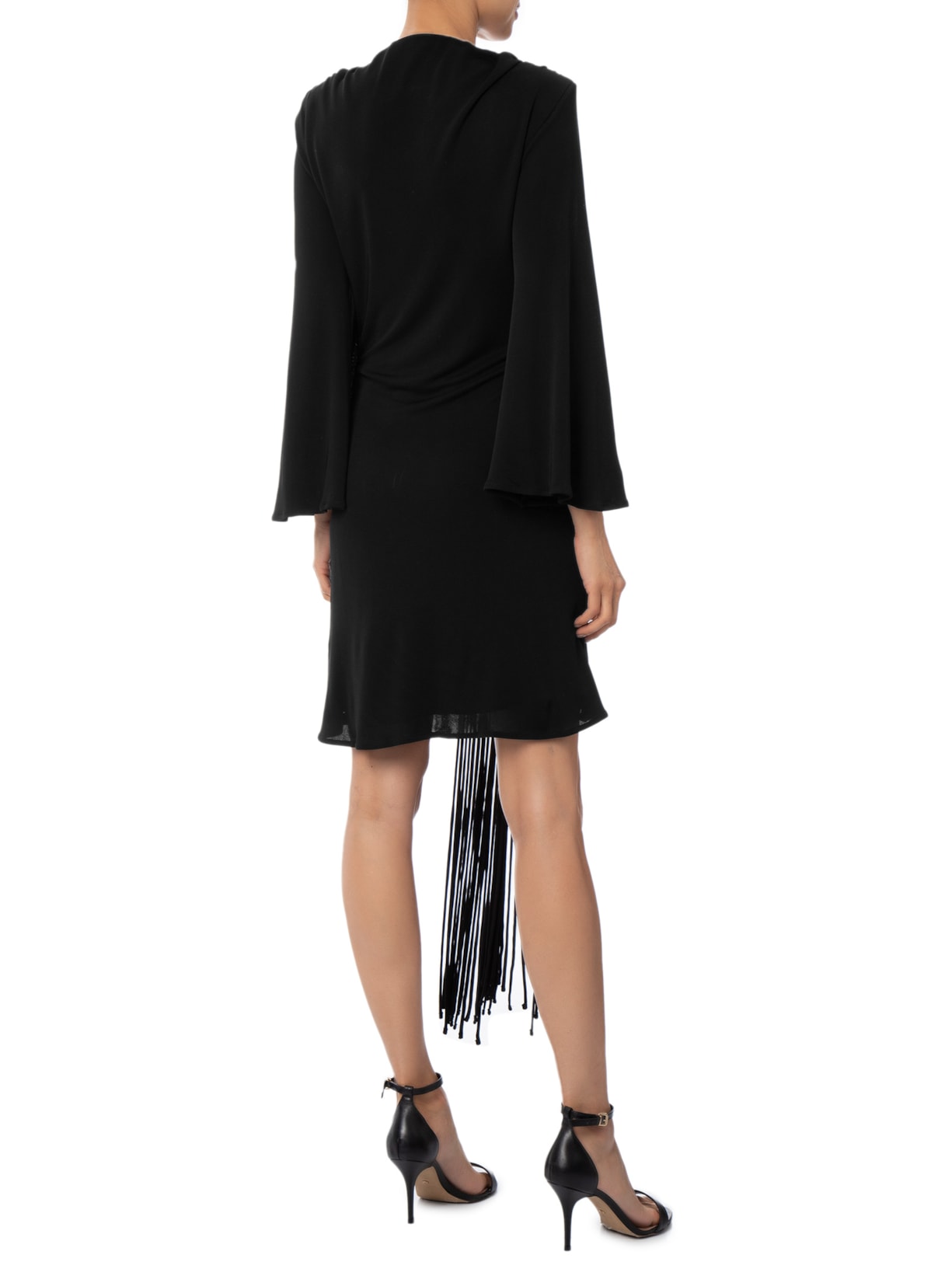 Vestido Curto Detalhe Amarração Preto Bo