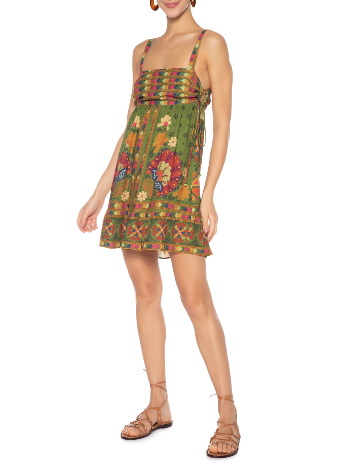 Vestido Curto Doralice Verde Farm