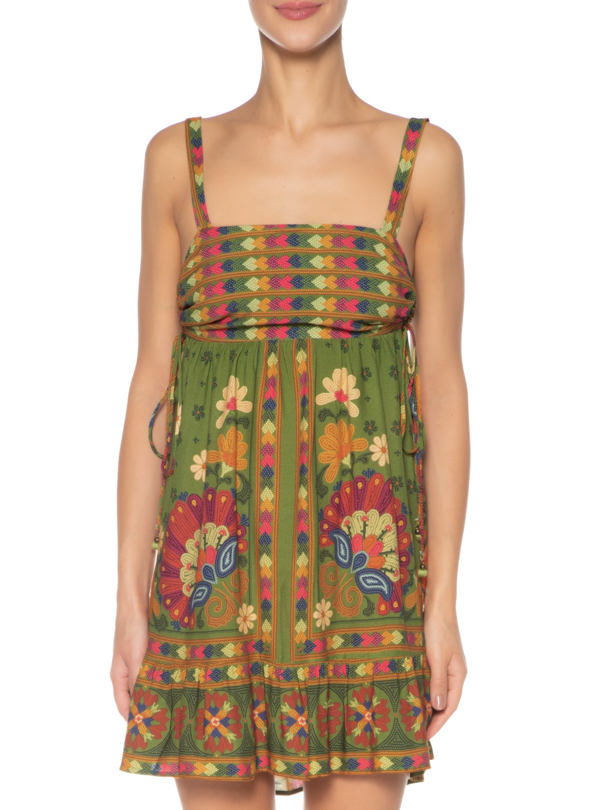 Vestido Curto Doralice Verde Farm
