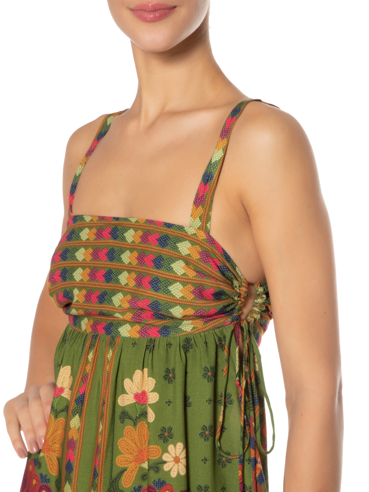 Vestido Curto Doralice Verde Farm