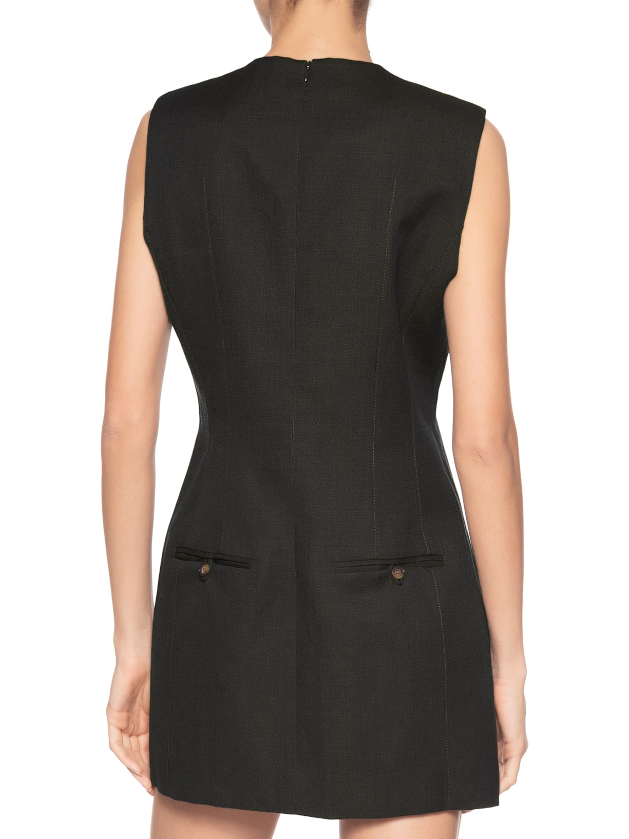 Vestido Curto Dries Marrom Animale