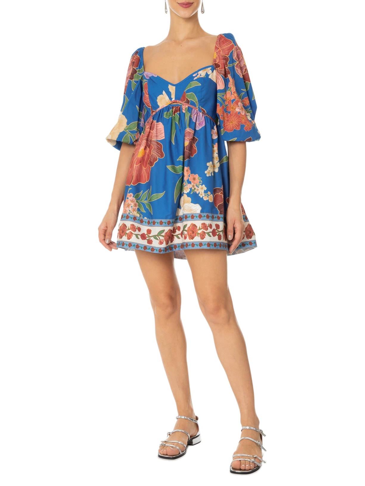 Vestido Curto Duda Azul Farm