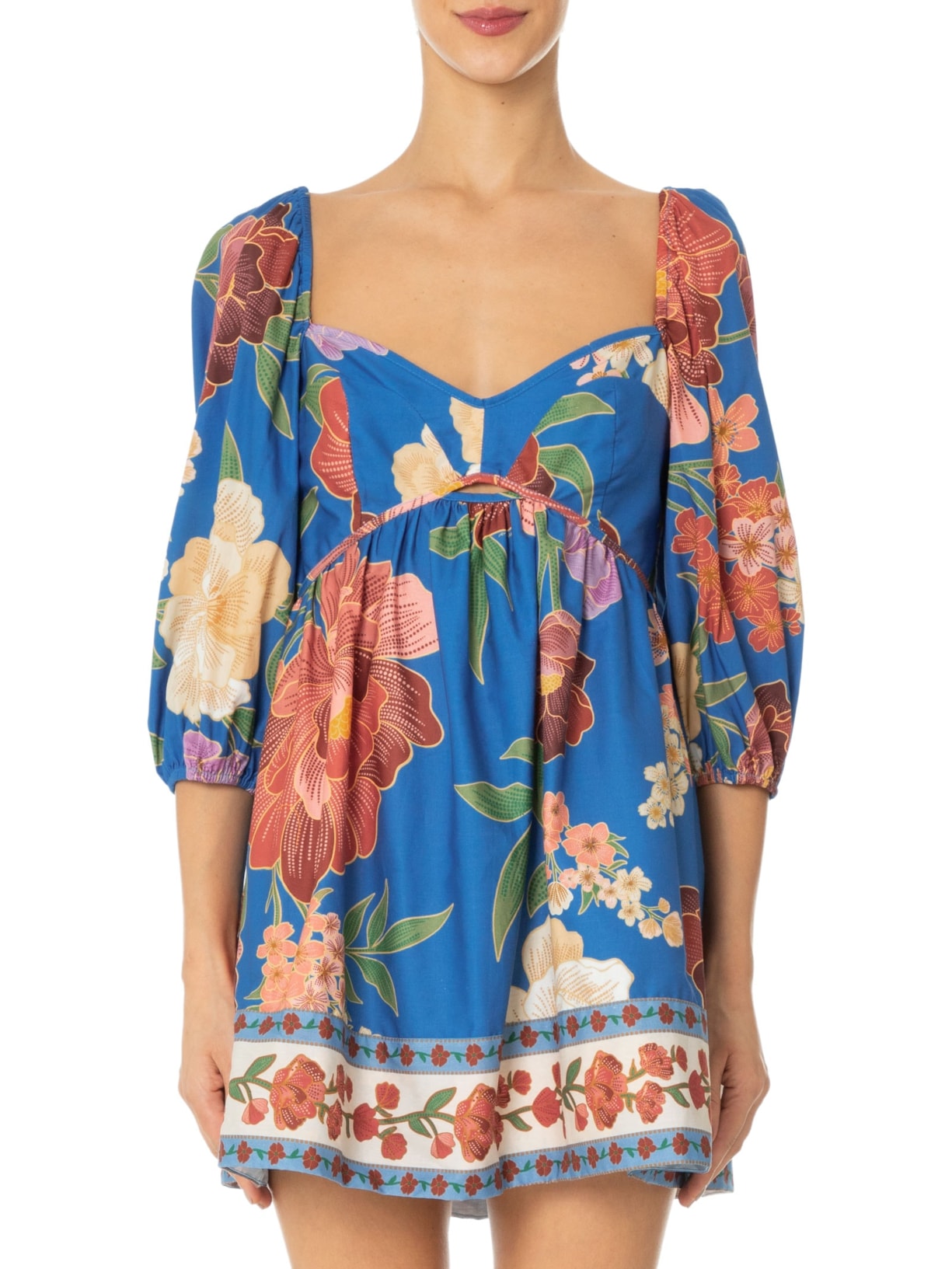 Vestido Curto Duda Azul Farm