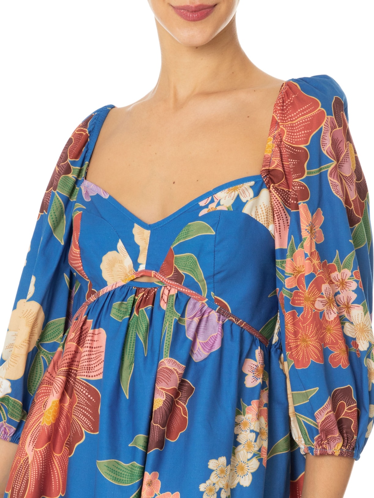 Vestido Curto Duda Azul Farm